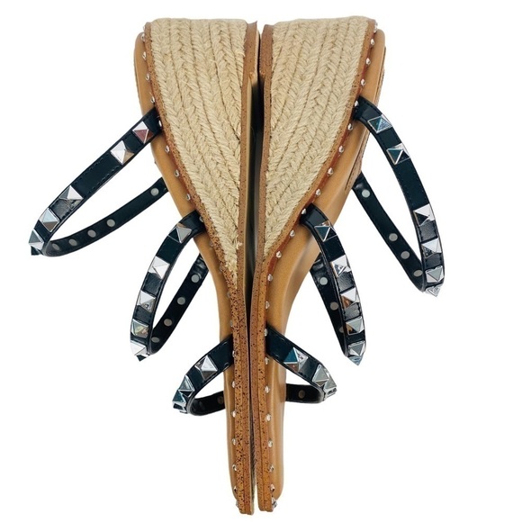 𝅺STEVE Madden Rock Stud Wedge Espadrille Size 7 - Picture 4 of 8